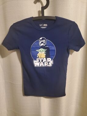 (4/$20) GAP Boy's Star Wars Mandalorian Navy Graphic Tee